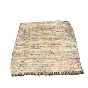 Trina Turk Skirt Womens 6 Tweed Colorful Fringe Preppy Old Money B28